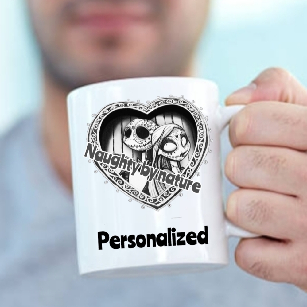 Personalized White Mug with Heart Design